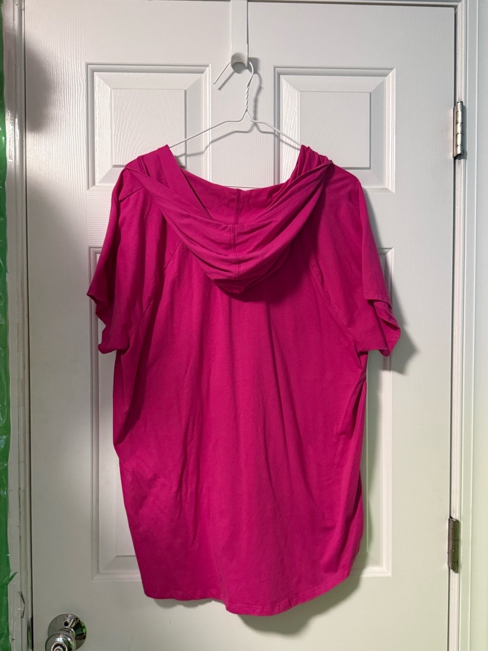 LIVI Active Women's Lace-Up Short Sleeve Hoodie Tunic Top (18/20, Pink) - Picture 2 of 4